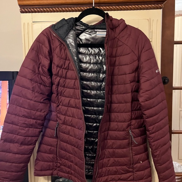 Columbia Omni-Heat Lightweight Maroon Puffer Jacket Size M EUC (like new) - Picture 1 of 7